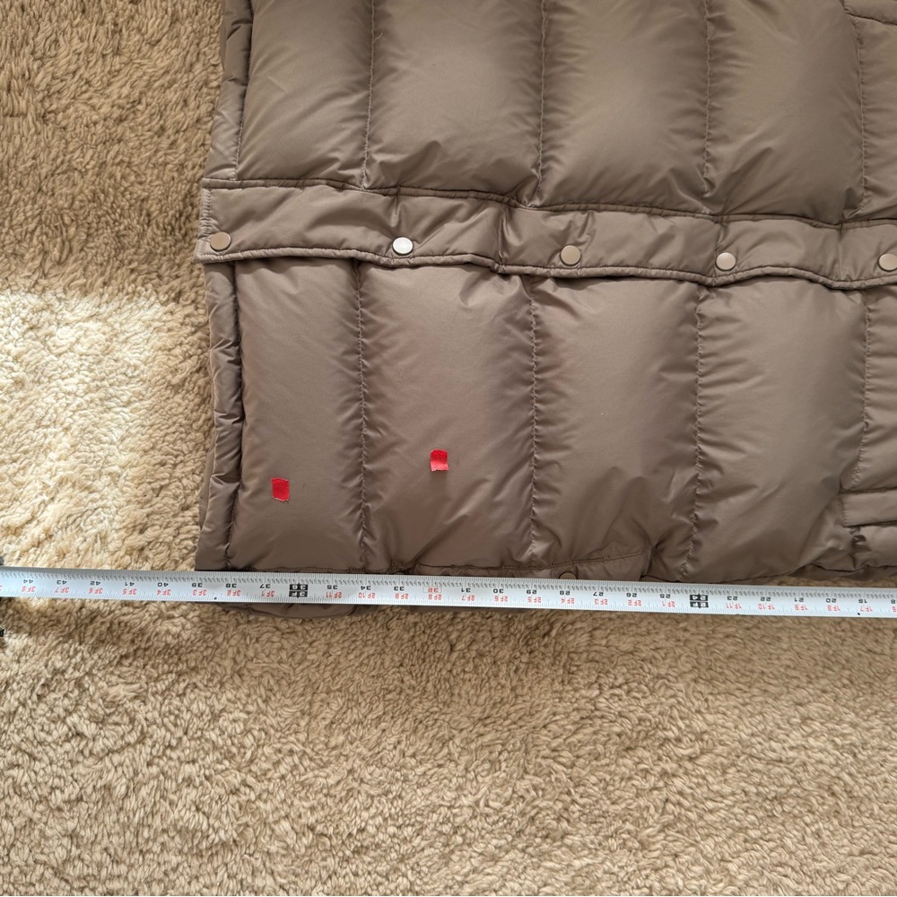 Quince Responsible Down Long Puffer Jacket Stone Taupe small - Picture 5 of 10
